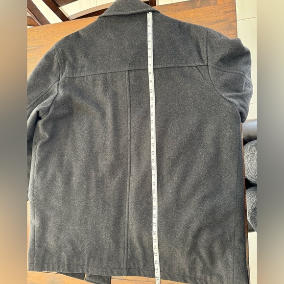 Mens Black Wool Jacket Sz L - Picture 3 of 5